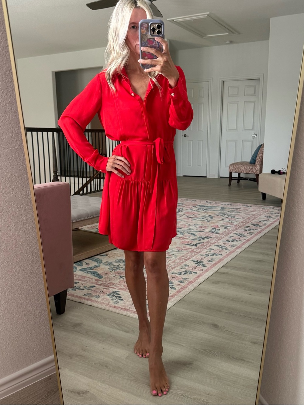 Banana Republic 00P red shirt dress